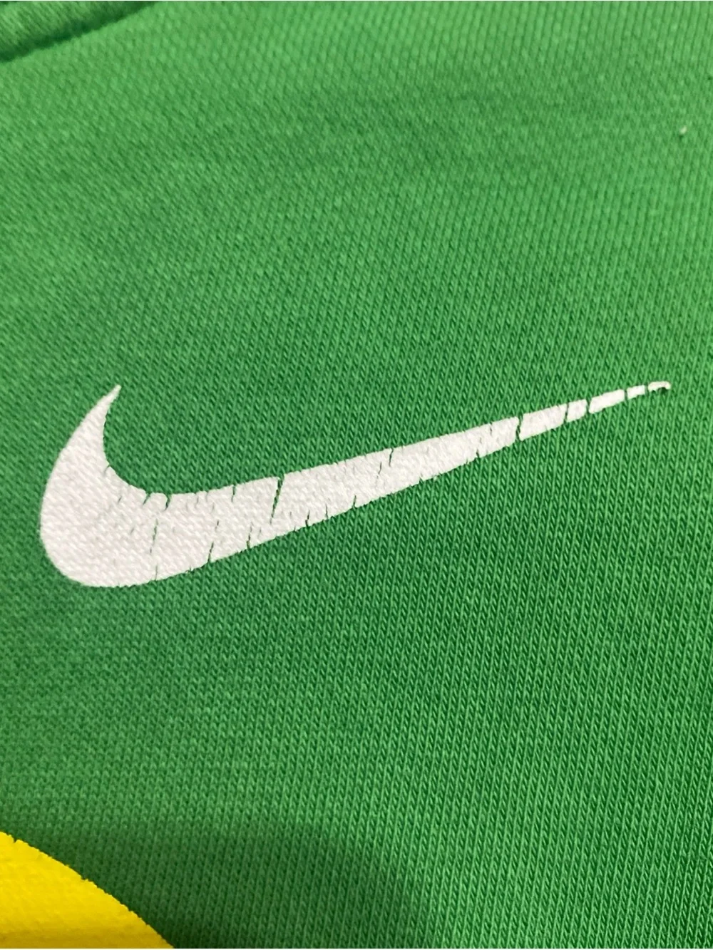 Nike Oregon Ducks Hoodie Green Men's L Yellow O Logo Sweatshirt Tagless Flaw